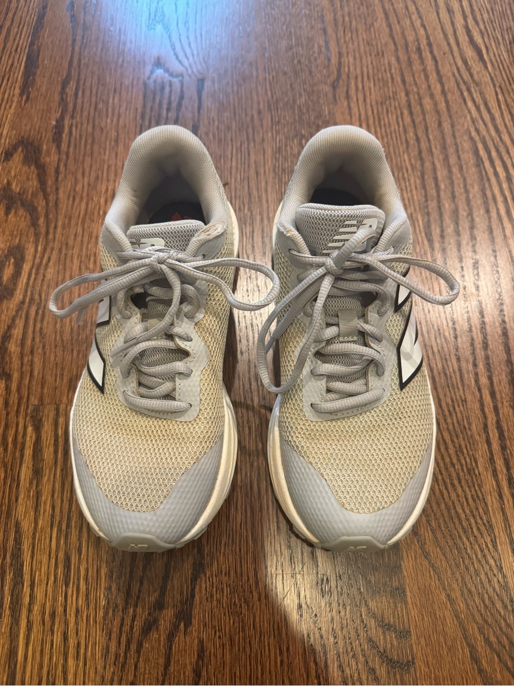 New Balance Kids Turf White and Light Gray Mesh Sneakers